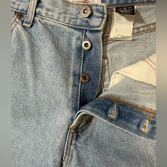 ABS by Allen Schwartz Vintage 100% Cotton Button Fly Embroidered Jeans Size 10 - Picture 5 of 12